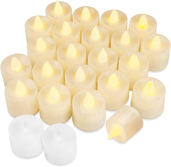 24 LED Kaarsen Realistische Valse Kaarsen Met Warm Geel Licht Voor 24 LED Kaarsen Realistische Valse Kaarsen Met Warm Geel Licht Voor