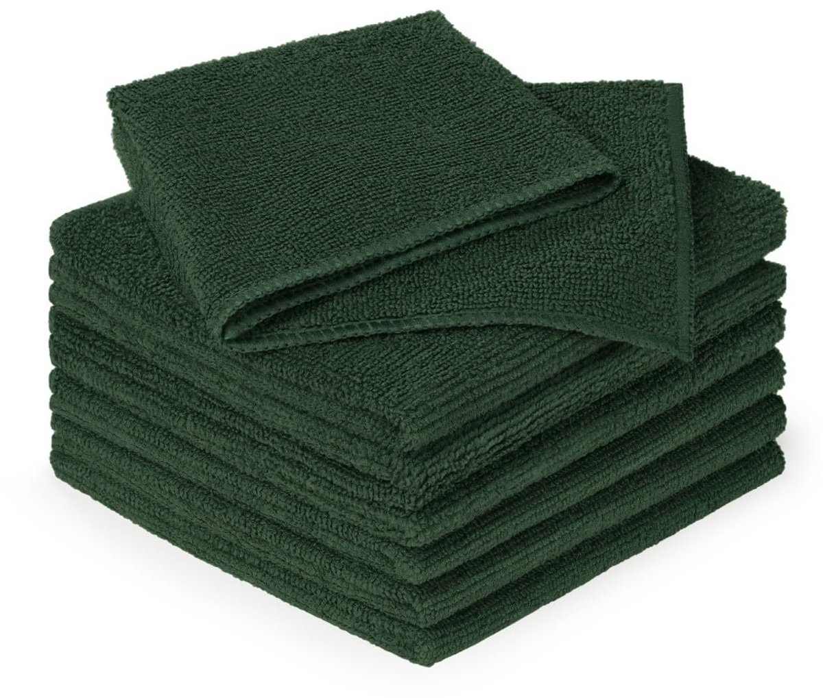 My Ninki ® Zesdelige Set Hoogwaardige Microvezeldoeken voor Veelzijdige Reiniging - Donkergroen, 30x40 cm