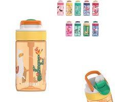 Kambukka Lagoon Drinkfles voor kinderen 400ml Mexican Parade - met geïntegreerd rietje - drinkbus kinderen - drinkbeker voor school
