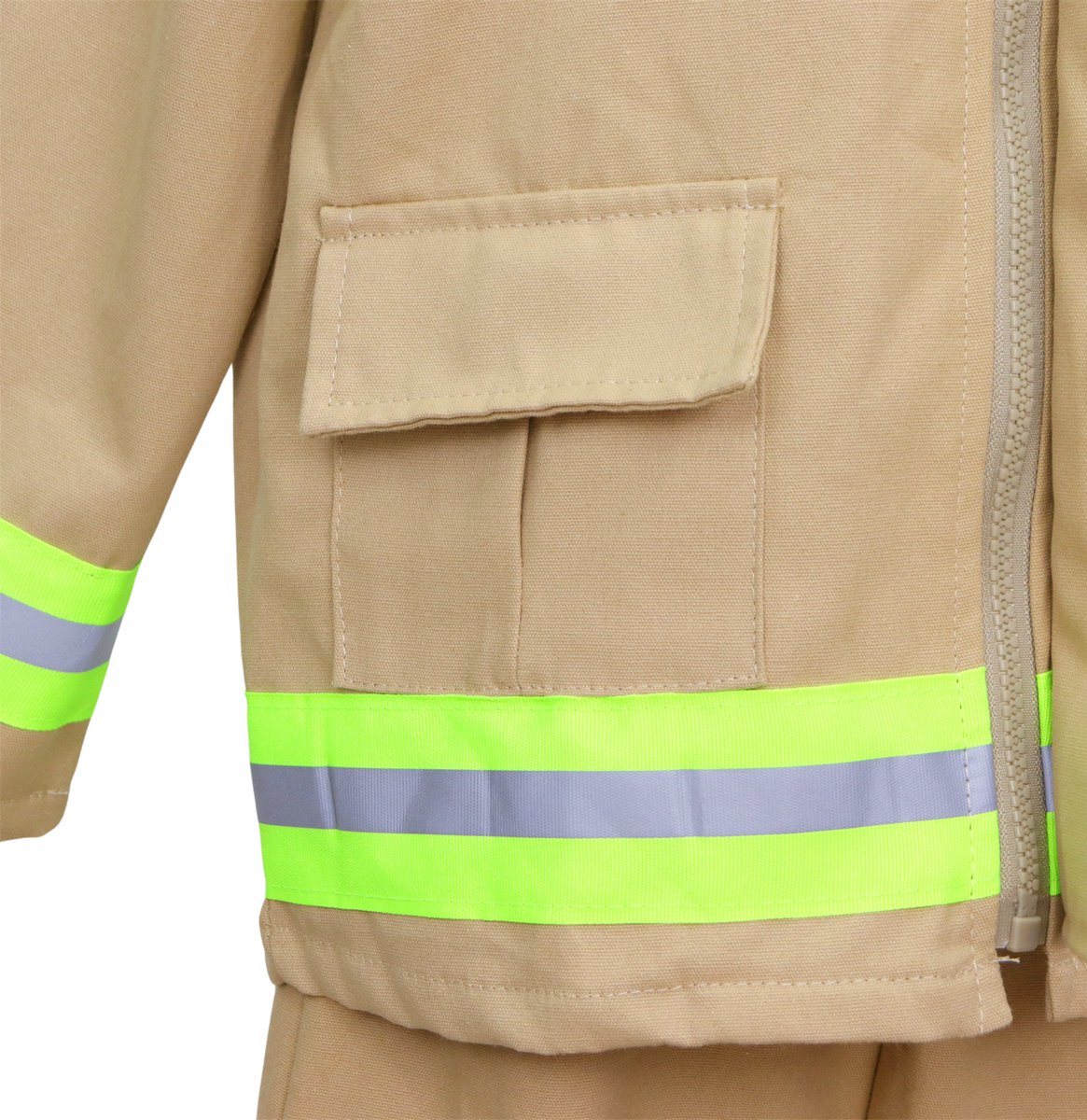 Joya Kids® Brandweer kostuum kind Bruin Geel | Brandweerpak kinderen | Carnavalskleding | Carnaval kostuum | Jongen | Maat S | 4 tot 5 jaar — afbeelding 11