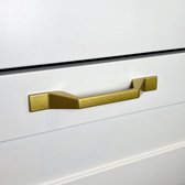 Handgreep Goud RVS ''Madrid'' - Handgreep Goud 96mm – Handgrepen kast - Meubelgrepen - Keukengreep goud - Kastgrepen -Handgrepen keukenkastjes - Meubelgreep - Handgrepen deurtjes - handgreep keuken - Deurgreep - ladegreep - incl schroeven