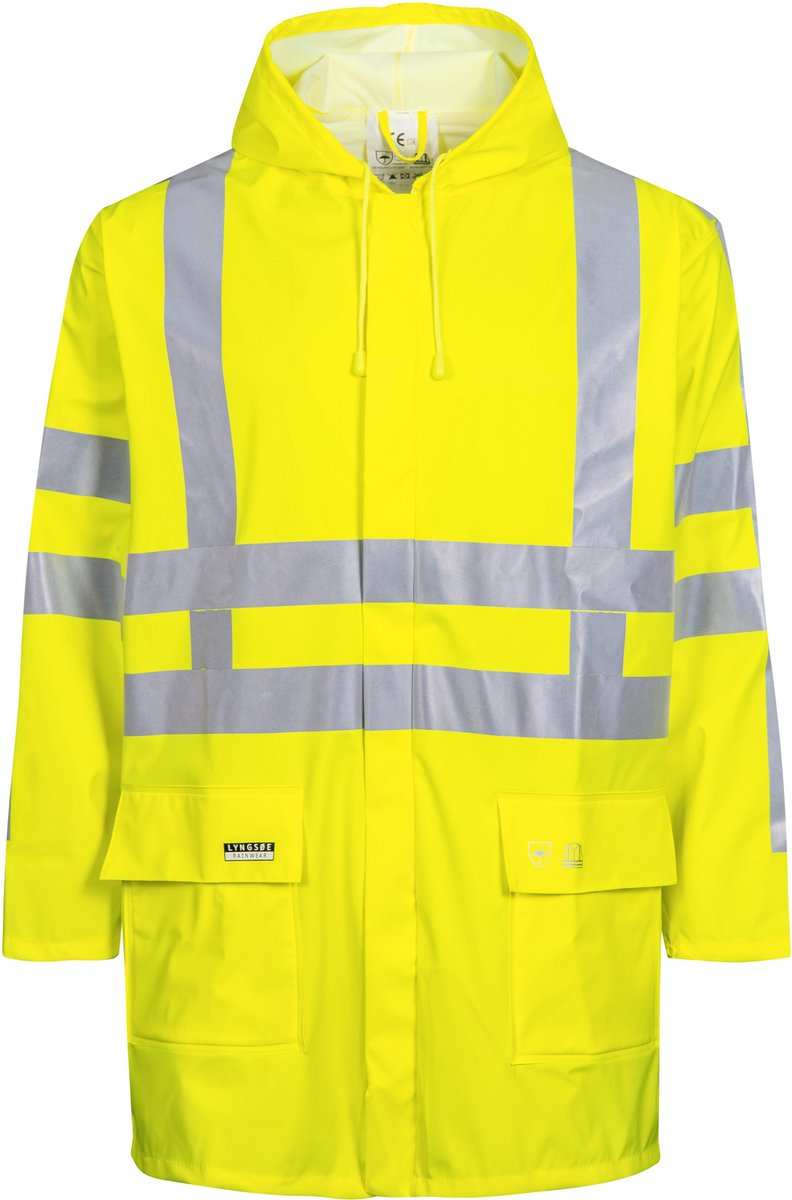 Fluor gele Signaal regenjas van Lyngsøe Rainwear Geel