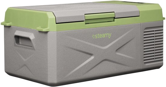 Steamy-E Single Zone Elektrische Compressor Koelbox - Single Zone - 16 liter - 12V en 230V - voor auto en camping - Grijs van Steamy — afbeelding 3