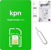 KPN Prepaid Sim met €10 beltegoed en Noosy adapter | 3 in 1 adapter dus past altijd inclusief pinnetje
