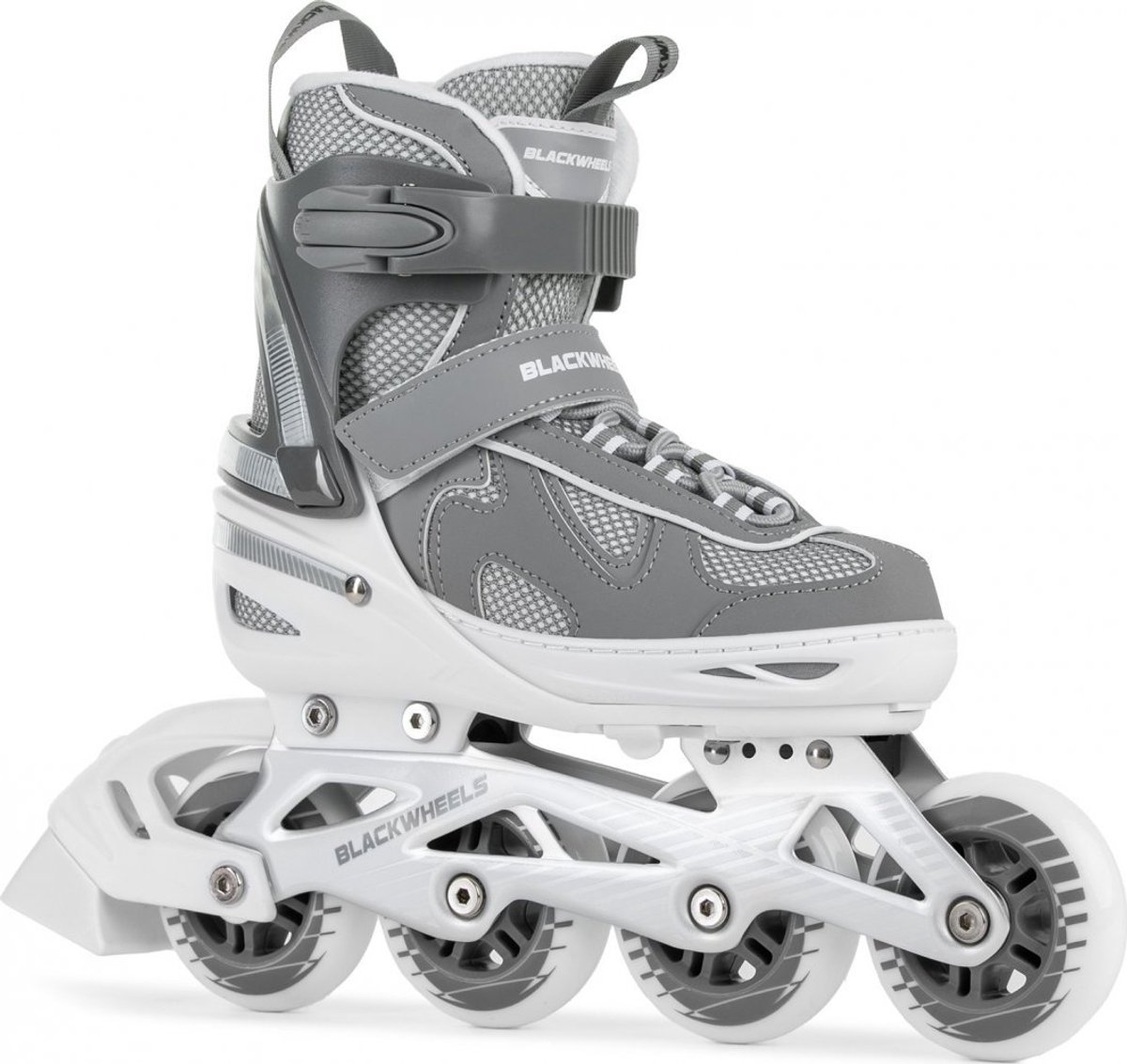 BLACKWHEELS Flex PRO Skeelers Inline Skates Inlineskates Verstelbaar L Grijs