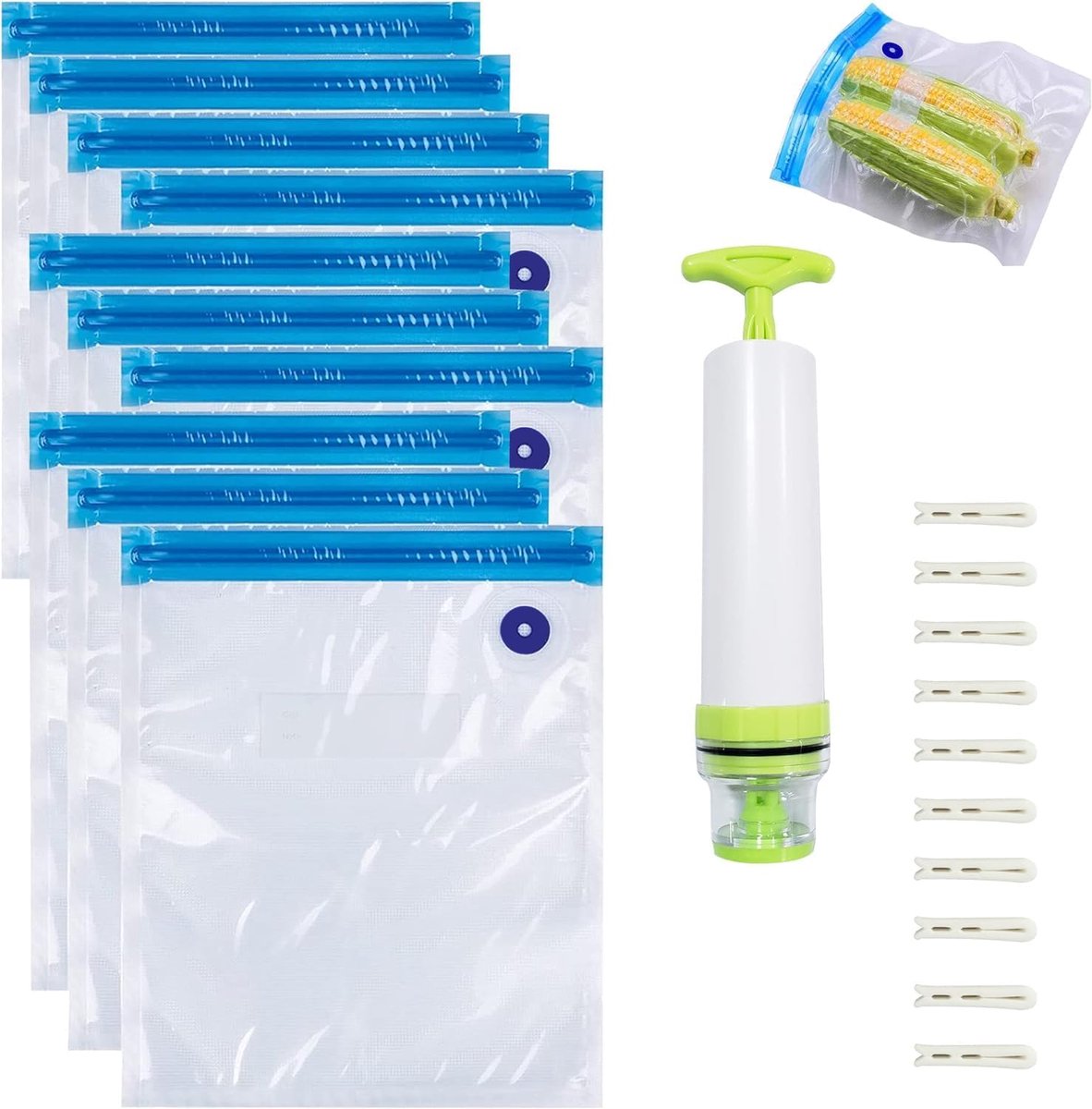 Vacuumzakken voedsel - Sealzakken - Diepvries - Voedsel - Vacuüm zakken - Sealbaar - Vacumeerzakken - Eten - Vacumeerplastic - Vacuum Opbergzakken - Sous vide Zakken