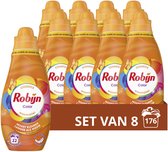 Bol.com Robijn Klein & Krachtig Classics Vloeibaar Wasmiddel - Color - 8 x 22 wasbeurten - Voordeelverpakking aanbieding