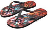 BECO heren teenslippers - zwart/multi color - maat 42-43