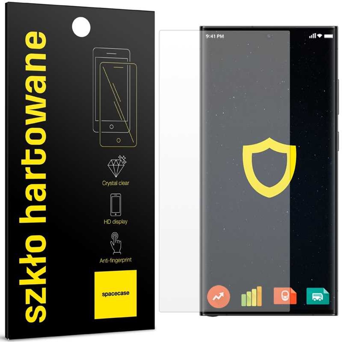 Spacecase Gehard Glas 2.5D Voor Samsung Galaxy S24 Ultra Schermbescherming