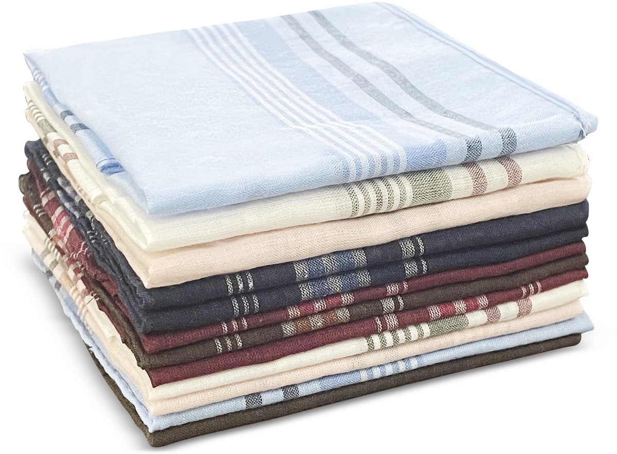 My Ninki ® Uitgebreide Set Klassieke Herenzakdoeken in Zes Stijlvolle Kleuren voor Elke Gelegenheid