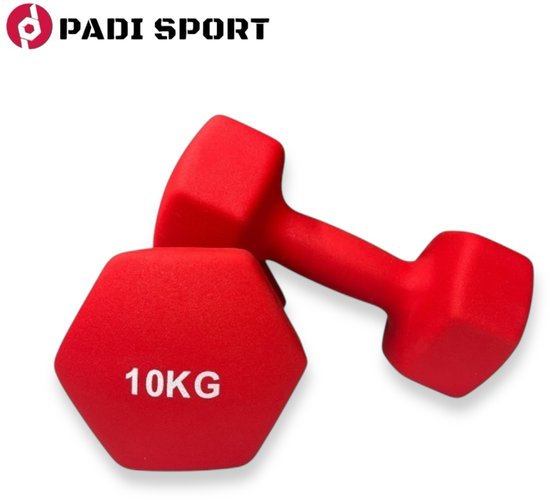 Haltère ScSports ® Jeu d'Haltères en Vinyle - Paire, Poids 2 x 4 kg, en Fonte, Hexagonal