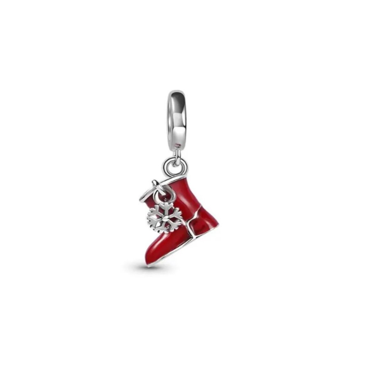 SportPresent® - SportBedel - Skischoen - Ski - Wintersport - Skien - Bedel voor Armband - Sportbedel - Charm - Zilver - 925 - Ketting - Sleutelhanger - Teamkado