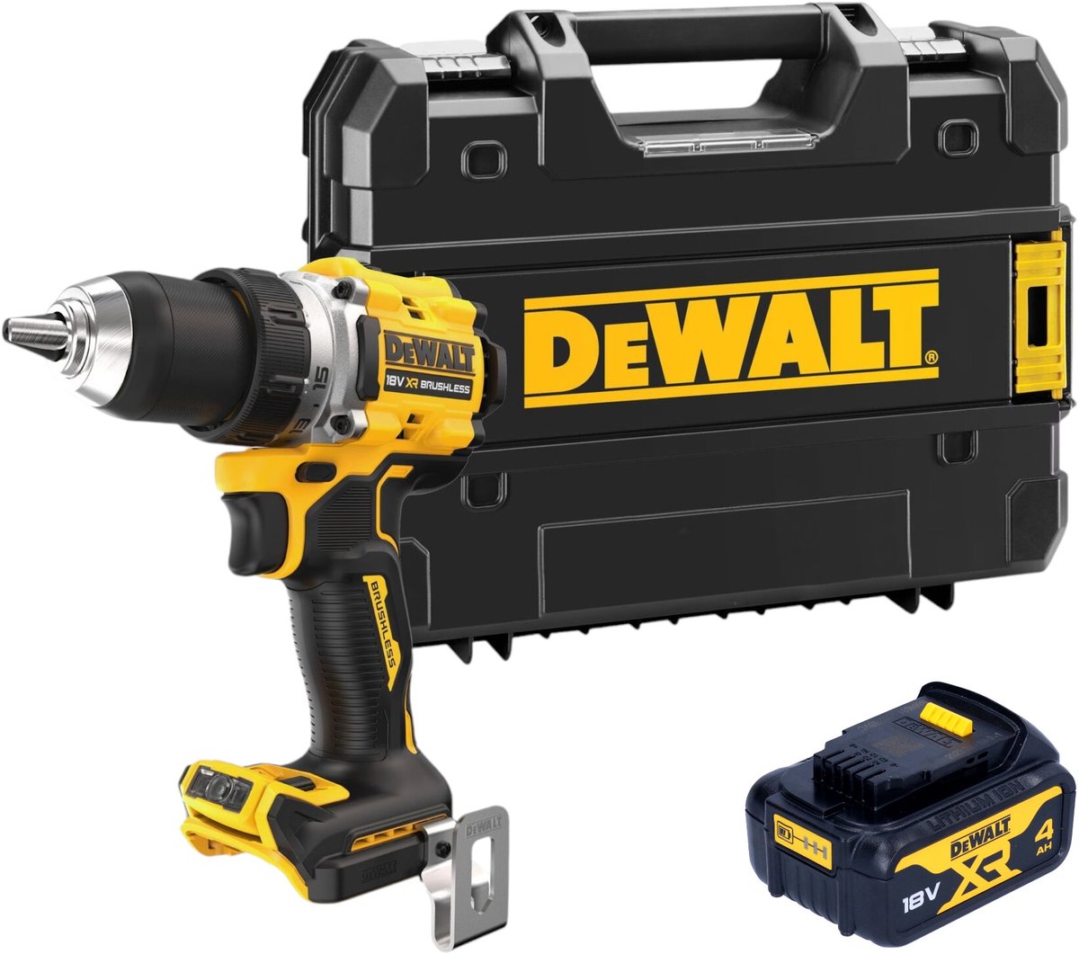 DeWalt DCD 800 NT accuboormachine 18 V 90 Nm borstelloos + 1x accu 4.0 Ah + TSTAK - zonder lader