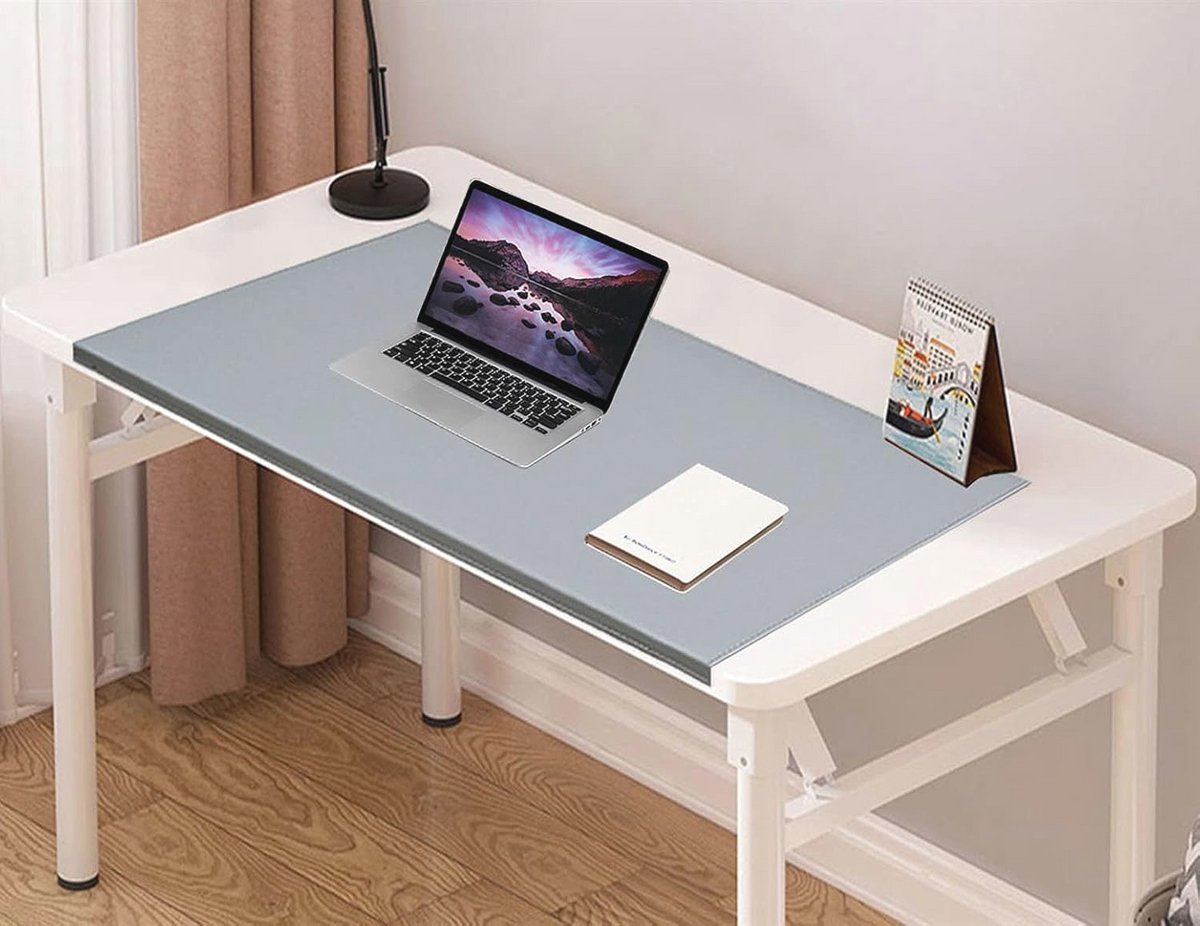 Antislip Bureauonderlegger 80x40 cm - Waterdicht PU-leer Desk Pad voor Thuiswerk
