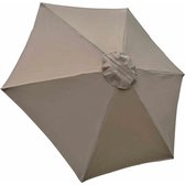 6.4ft Patio Paraplu Vervangende Luifel, 6 Ribben Outdoor Parasol Doek, Grote Tafel Paraplu Top Voor Tuin (Zwart