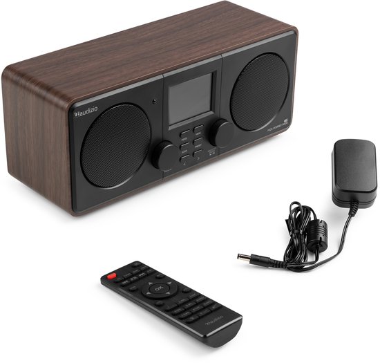 Internetradio - Audizio Foza digitale radio met Bluetooth - DAB radio en FM radio in één - Houtlook