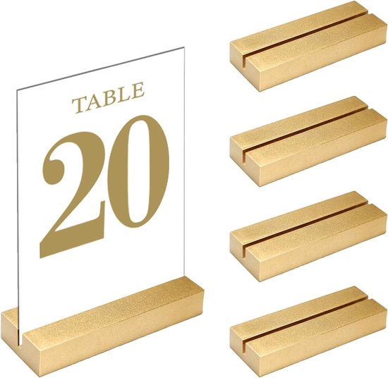 20 Porte-cartes En Bois Naturel - Support Photo/menu | Pour Mariage, Restaurant, Décoration Maison