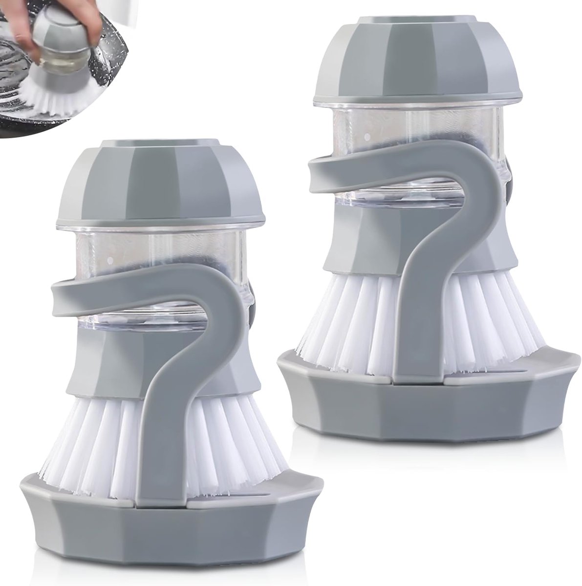 Goedkoopste Multifunctionele Afwasborstelset met Zeepdispenser en Ergonomisch Handvat voor Keukenreiniging