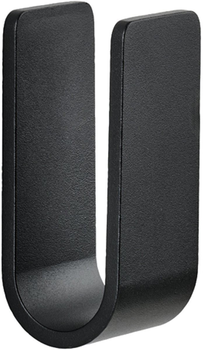 Zone Denmark Ume Handdoekhaakjes - Wandhaak - Ophanghaken voor Badkamer, Keuken of Hal - Aluminium - 8 x 3,5 x 3,4 - Zwart