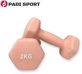 Bol.com Padisport - Dumbells 2 kg - halter - gewichten set halters - gewichten 2 kg - roze - Gewichten - dumbells - halters - ge... aanbieding
