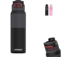 Kambukka Elton geïsoleerde waterfles 1L - Nightfall met 3-in-1 lid en makkelijke reiniging drinkfles