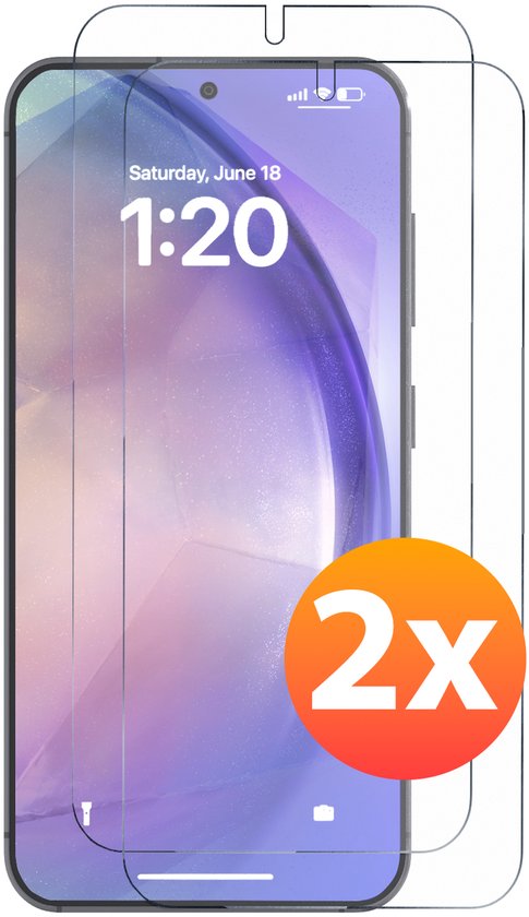 Geschikt voor Samsung A54 Screenprotector Tempered Glass Beschermglas - 2 stuks Extra Sterk