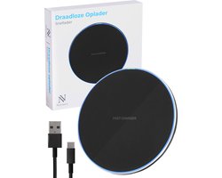 Nuvance Draadloze Oplader 15W - Inclusief Kabel - Wireless Charger - Fast Charger - Geschikt voor alle Draadloos Oplaadbare Smartphones