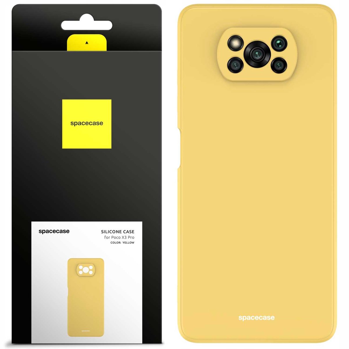 Spacecase Siliconen Hoes Voor Poco X3 Pro Nfc Gele Bescherming