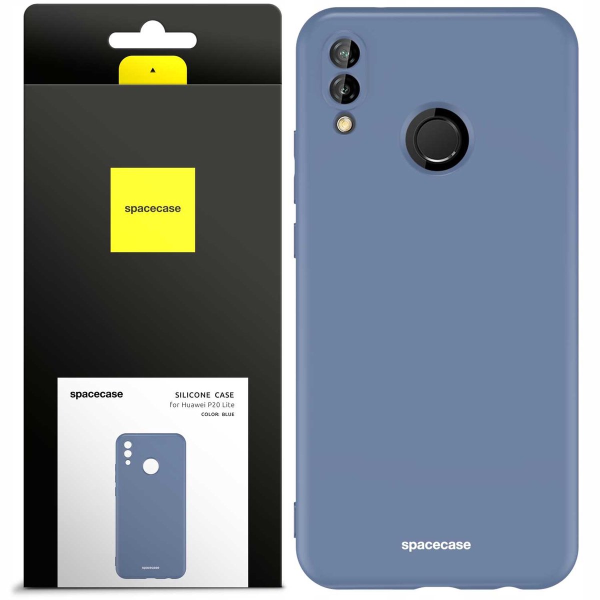 Spacecase Siliconen Case Cover Voor Huawei P20 Lite Blauw