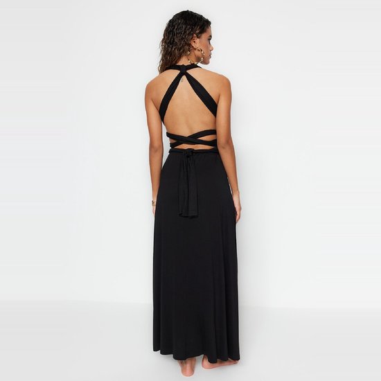 Trendyol Robe droite standard à col en V pour femme