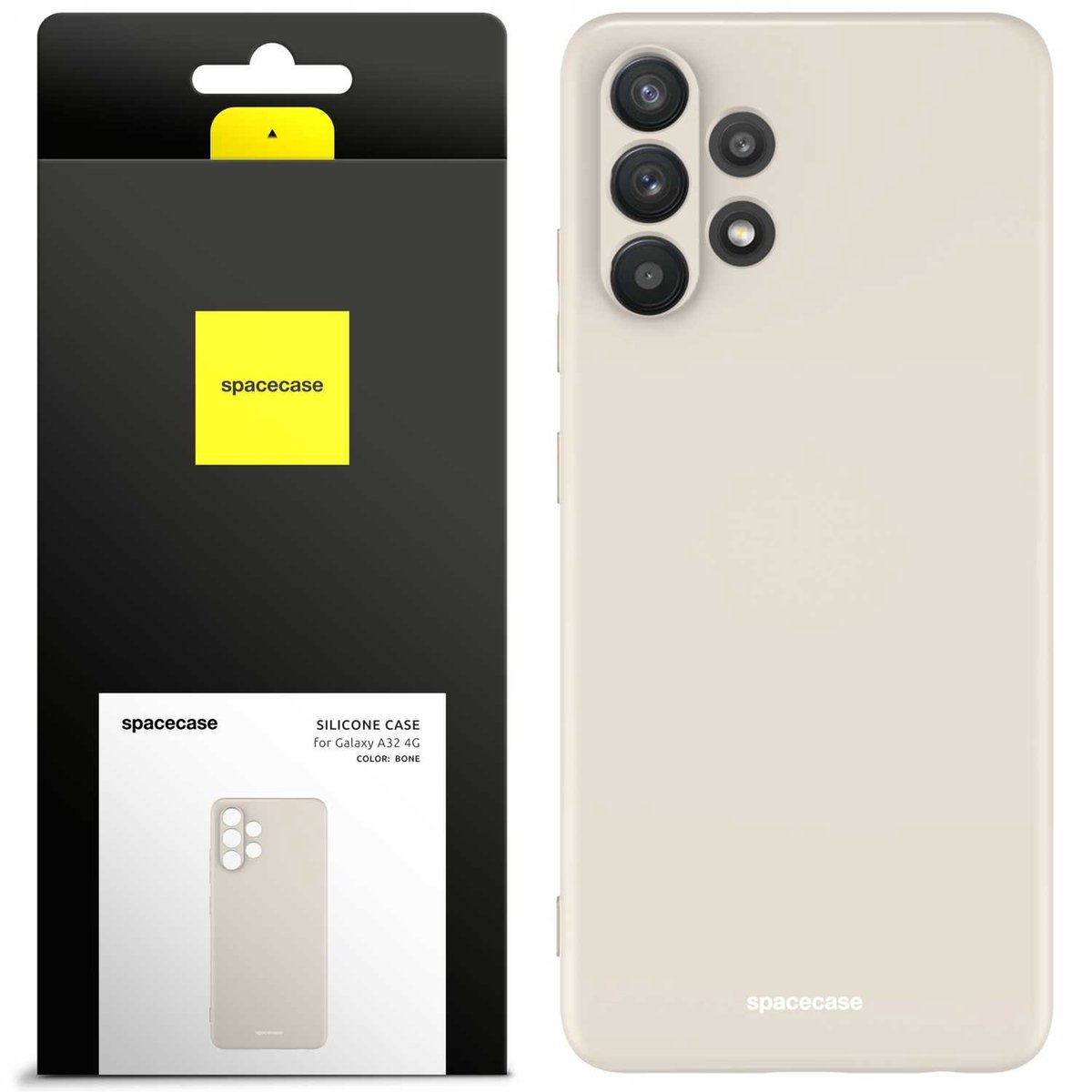 Spacecase Siliconen Hoesje Voor Samsung Galaxy A32 4G Bone
