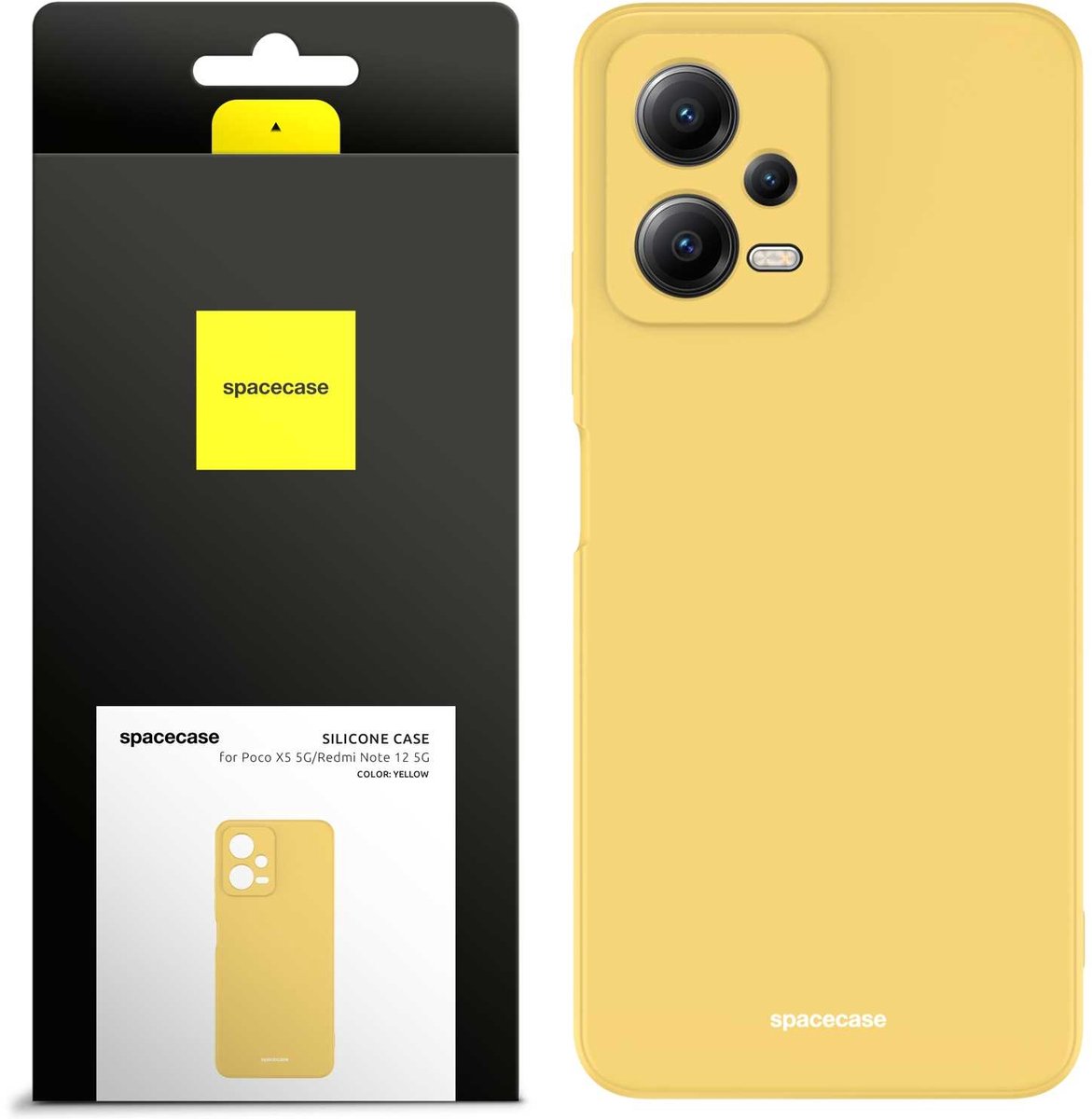 Spacecase Siliconen Hoesje Voor Xiaomi Poco X5 5G Redmi Note 12 Geel