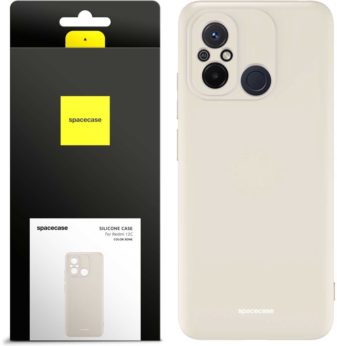 Spacecase Siliconen Hoes Voor Xiaomi Redmi 12C Botbescherming