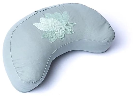 Meditatiekussen halve maan lotus biokatoen (OCS) — afbeelding 2