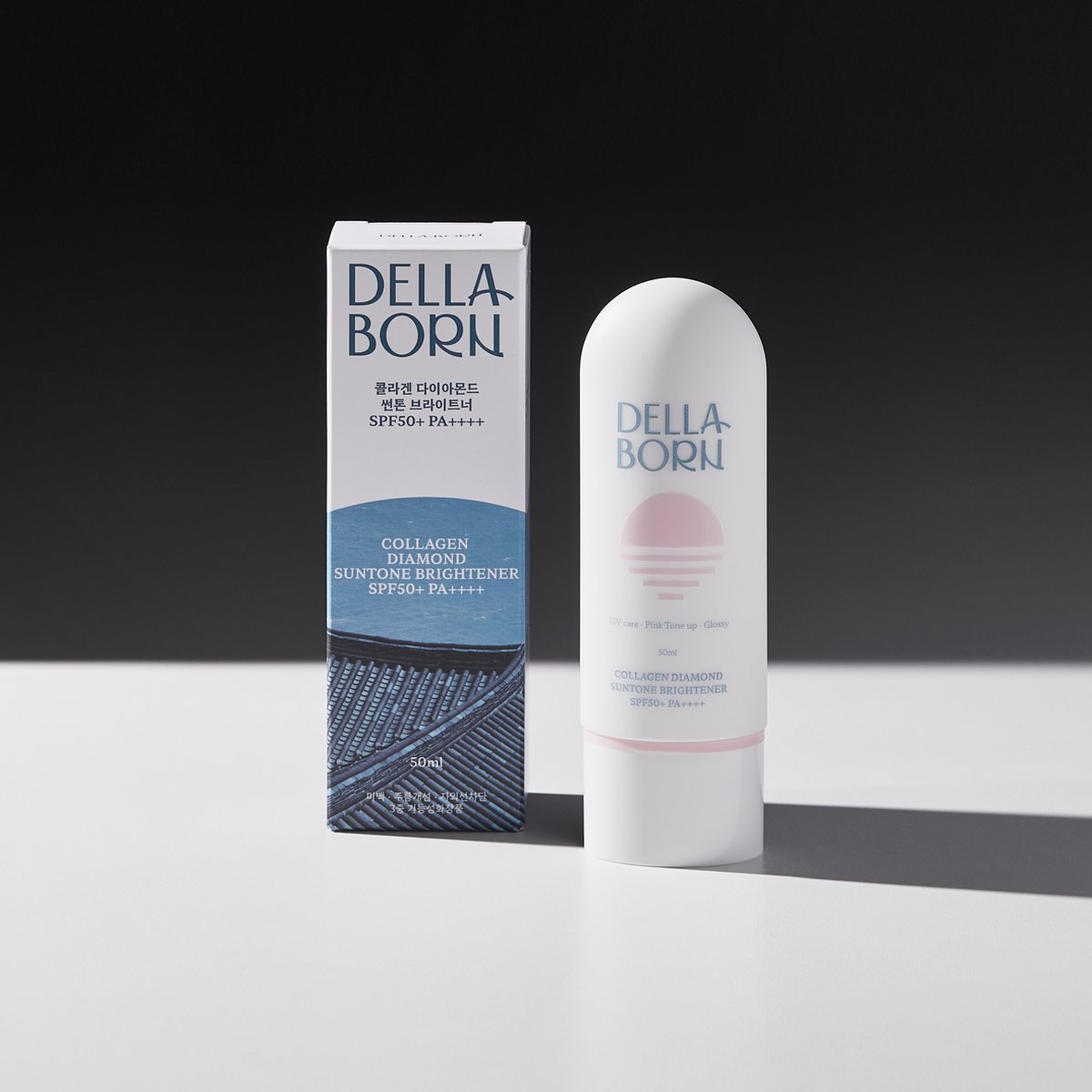 Goedkoopste DELLA BORN - Collagen Diamond Suntone Brightener SPF50 PA - 50g - Collagen [Korean Skincare]