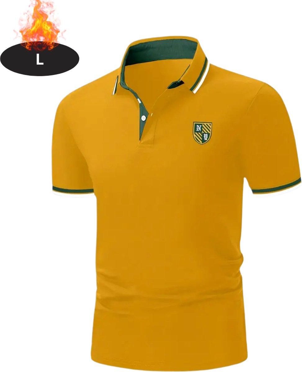 Livano Poloshirt Heren T-Shirt Heren Shirt Overhemd Polo Shirt Kurkuma