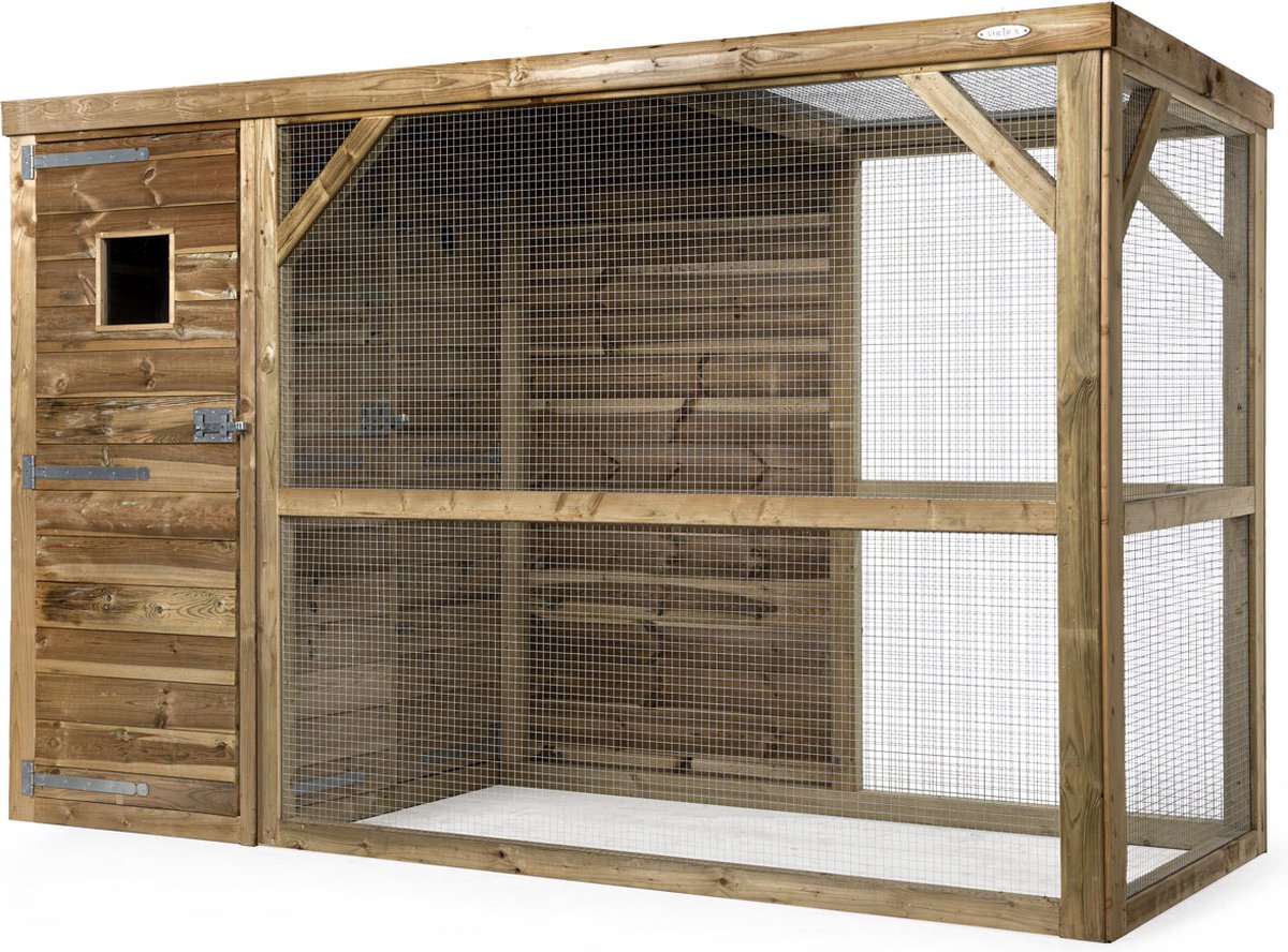 Wood Selections Volière Toon - Vogelkooi - vogelhuis voor buiten - papegaaienkooi - dierenverblijf - Vogelren - vogelverblijf