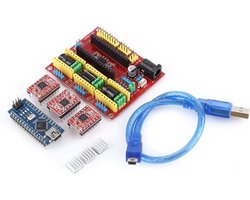 3D Printer Gravure Uitbreidingsplaat Controller Kit CNC Shield V4 Nano 3.0 Board A4988 driver met USB-kabel - Uitbreidingsopties voor precisiegravure .
