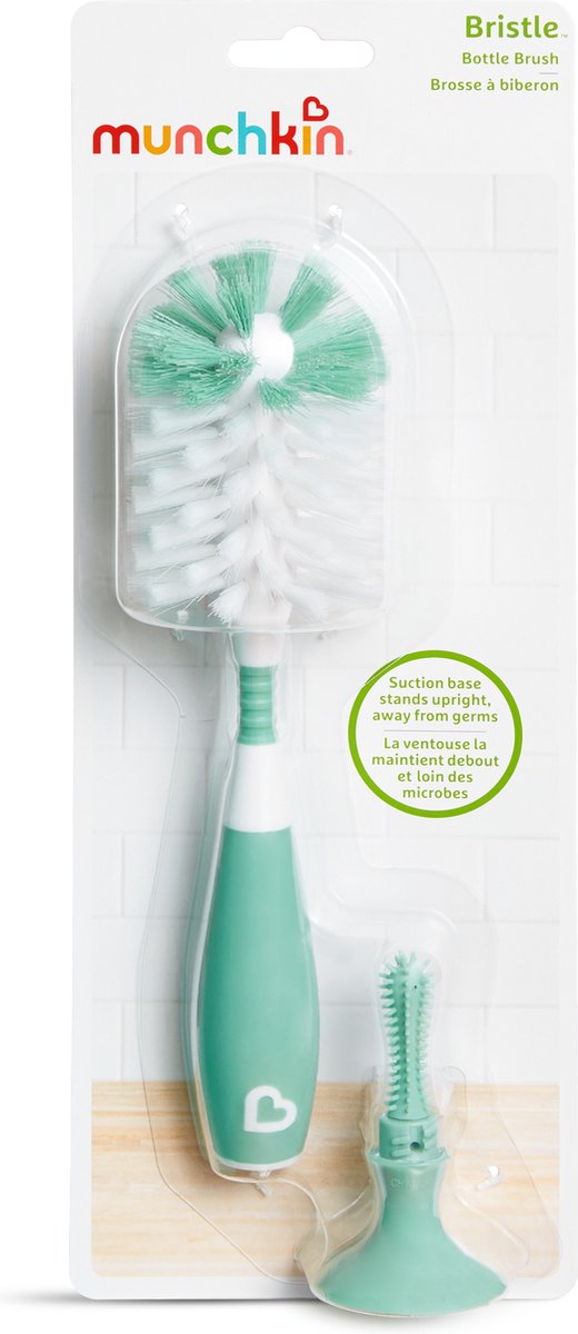 Munchkin flessenborstel - Bristle - Flessenborstel - Schoonmaakborstel - Met Zuignap - Fles en Speen Borstel - Groen van Merkloos — afbeelding 5