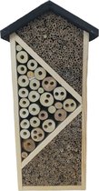 INSECTENHOTELS.COM Bijenhotel 'Elize' zwart dakje 40 X 19 X 10 cm