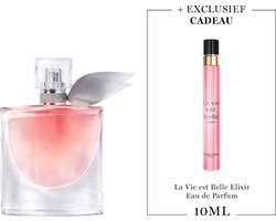 Lancôme La Vie est Belle Eau de Parfum + Cadeau - La Vie est Belle Eau de Parfum 50ml & La Vie est Belle L'Elixir Eau de Parfum 10ml Cadeau - Navulbare Parfum - Totaal 60ml