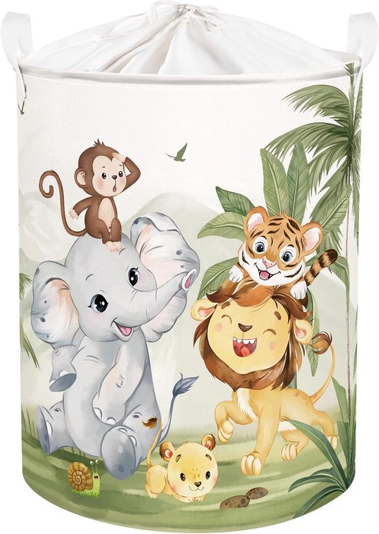 Clastyle Schattige dierenwasmand met deksel, opvouwbare kleding Clastyle Schattige dierenwasmand met deksel, opvouwbare kleding