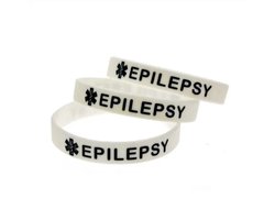 Armband epilepsy - waarschuwingsarmband - wit - epilepsie - 1 stuks