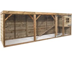 Wood Selections Kippenhok Adri - Kippenren - Nachthok Kippen voor buiten - kippenhok met buitenverblijf - Dierenverblijf