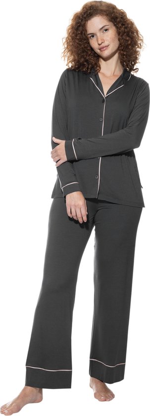 mey Damen Lange Pyjama Serie Pure Chic Uni