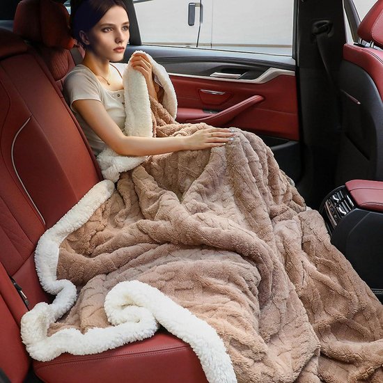 QOFLY Dikke knuffeldeken, wollig, geel, 200 x 230 cm, extra warme dekens voor de winter, als XXL bankdeken, bankdeken, grote woondeken van hoogwaardige Sherpa fleece, zachte deken QOFLY Dikke knuffeldeken, wollig, geel, 200 x 230 cm, extra warme dekens voor de winter, als XXL bankdeken, bankdeken, grote woondeken van hoogwaardige Sherpa fleece, zachte deken