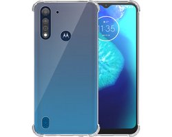 Telefoonhoesje Geschikt voor Motorola Moto G8 Power Lite Transparant - Shockproof TPU Siliconen Case met Stootrand Doorzichtig - Smartphonica geschikt voor Motorola Moto G8 Power Lite