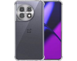 Telefoonhoesje Geschikt voor OnePlus 11 Transparant - Shockproof TPU Siliconen Case met Stootrand Doorzichtig - Smartphonica geschikt voor OnePlus 11