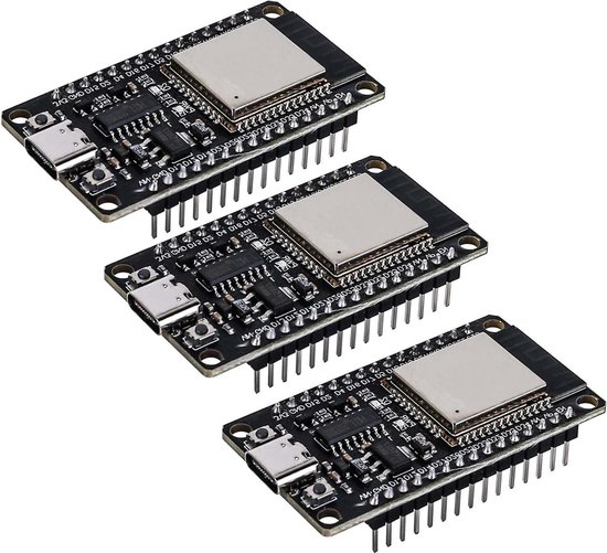2 stuks ESP32 ontwikkelingskaart NodeMCU Module: ESP32 Type C NodeMCU ontwikkelkaart, ESP-WROOM-32, 2,4 GHz dual-mode WiFi Bluetooth Dual Cores microcontroller geïntegreerd, CH340C-chip 2 stuks ESP32 ontwikkelingskaart NodeMCU Module: ESP32 Type C NodeMCU ontwikkelkaart, ESP-WROOM-32, 2,4 GHz dual-mode WiFi Bluetooth Dual Cores microcontroller geïntegreerd, CH340C-chip