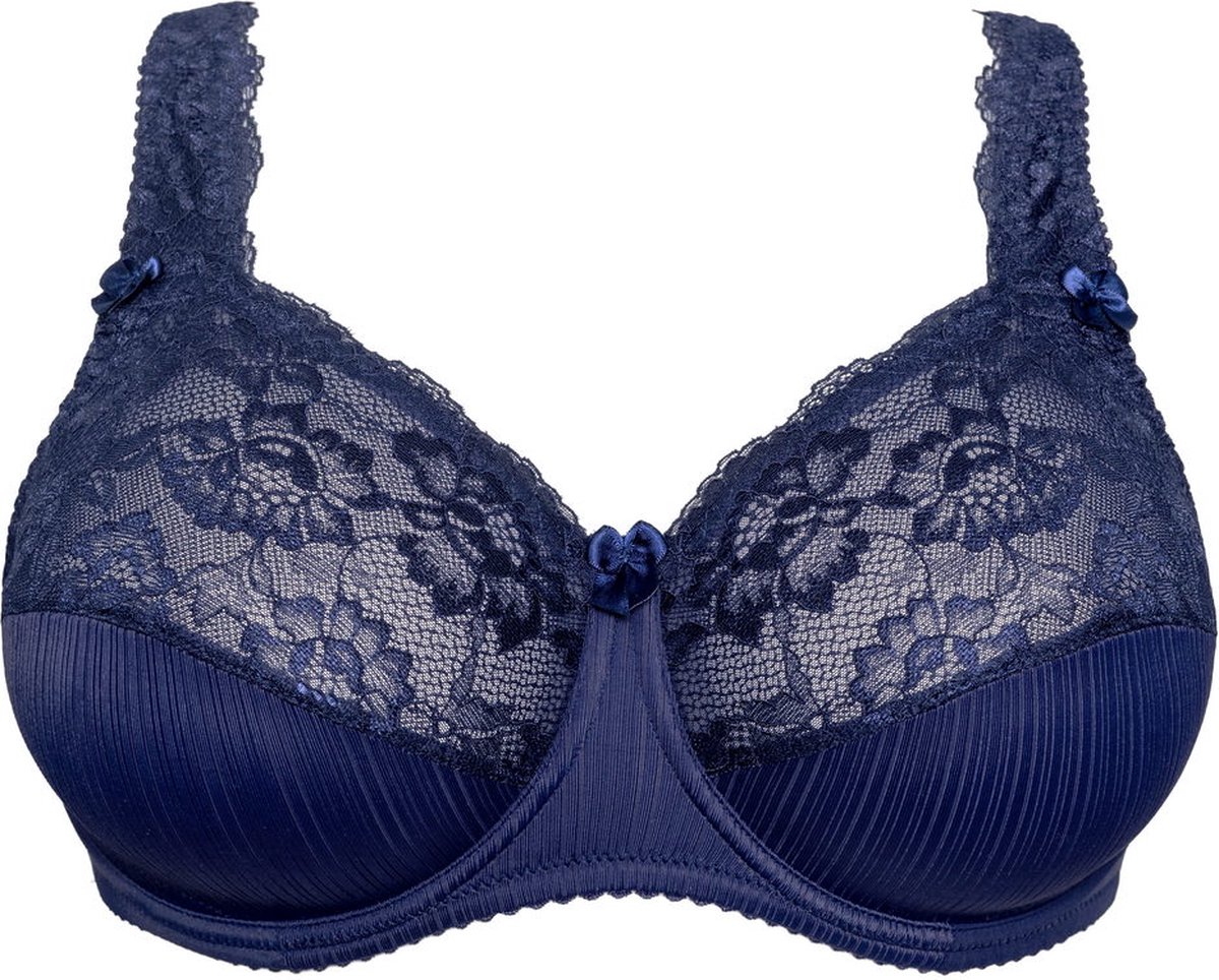 Plaisir Beate beugel bh donkerblauw 90F -grote maten met draagcomfort